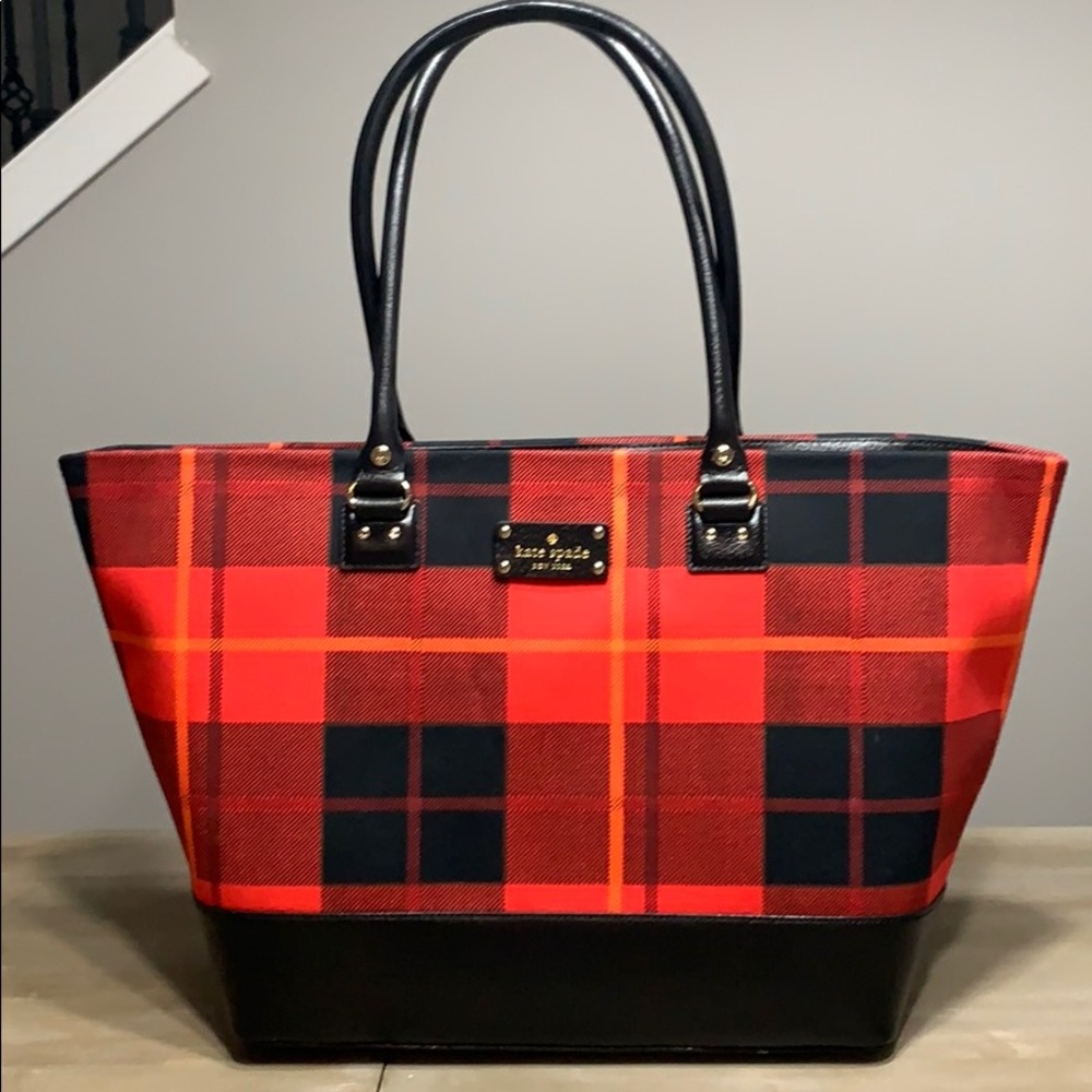 Kate Spade Wellesley Plaid Large Bag